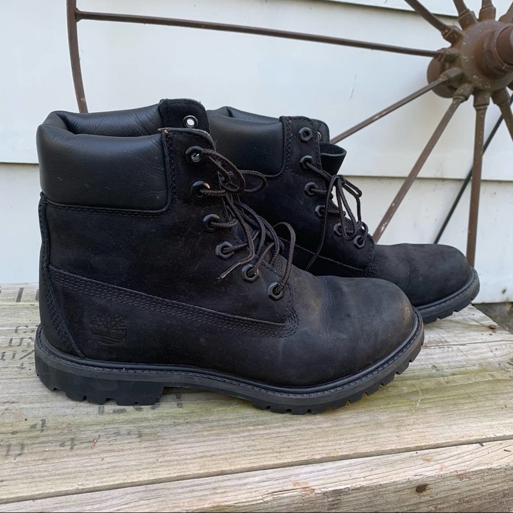 Timberland Black Nubuck 6” Waterproof Boots